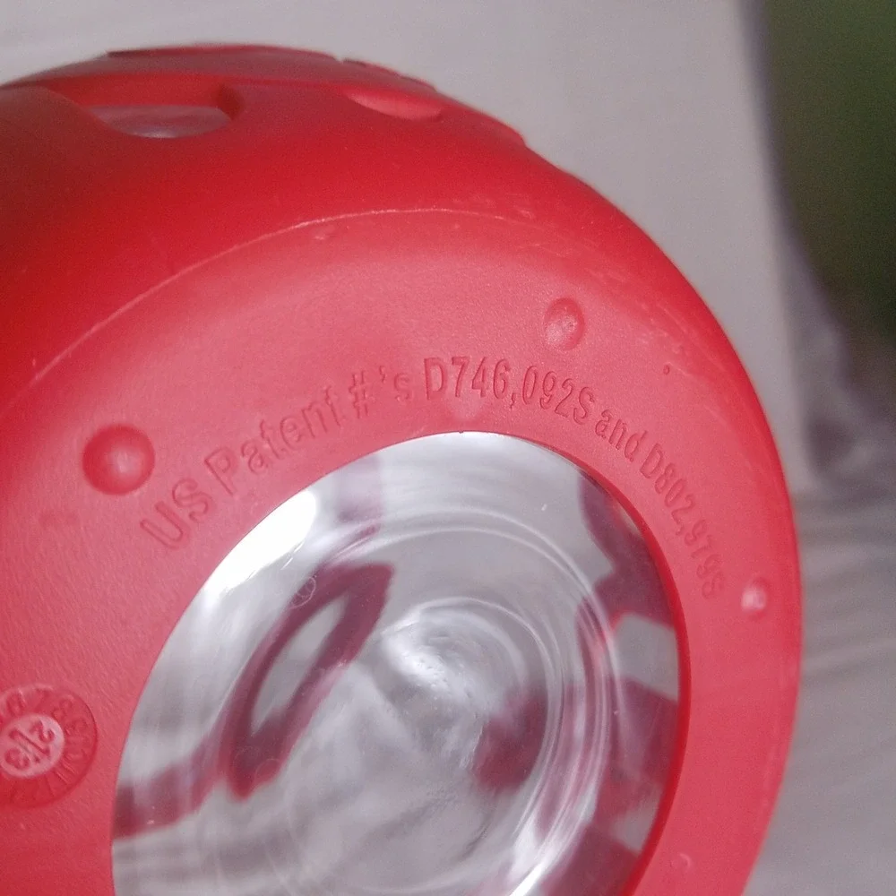 Micro-Pop Microwave Popcorn Popper 1.5 Quart Red Excellent‎ Glass Silicone Lid